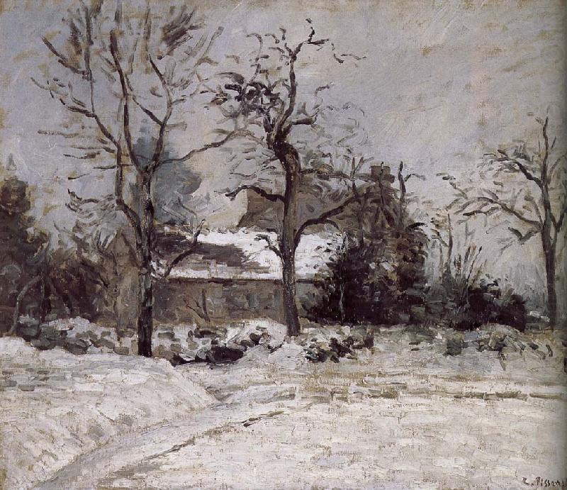 snow house, Camille Pissarro